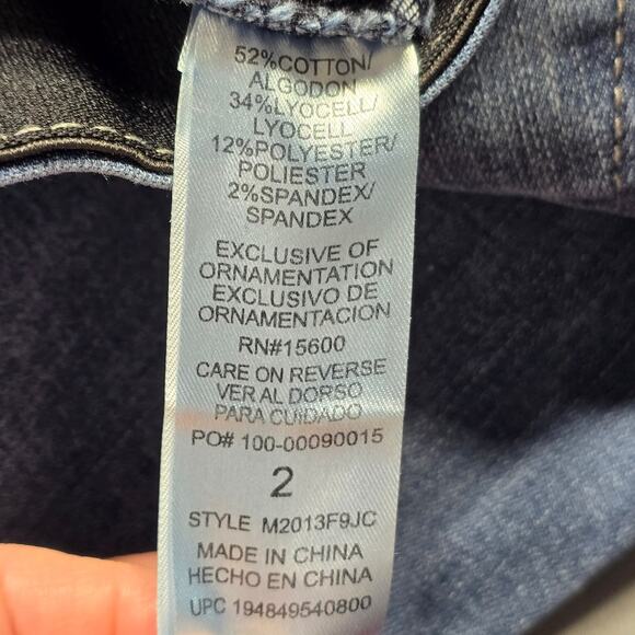 Mac and Me Blue Jeans Skinny Stretch Distressed Y2k Grunge Pull-On Womens Size 2 - Picture 4 of 8